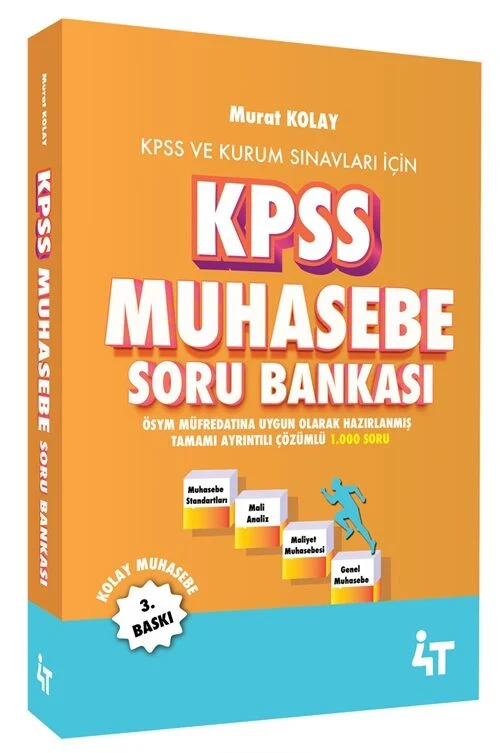 4T Yayınları KPSS A Grubu Kolay Muhasebe Soru Bankası 3. Baskı - Murat Kolay 4T Yayınları