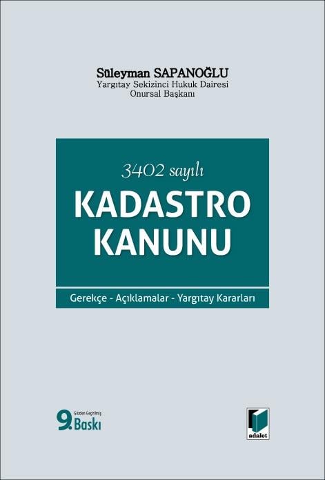 Adalet Yayınevi Kadastro Kanunu (Süleyman Sapanoğlu)