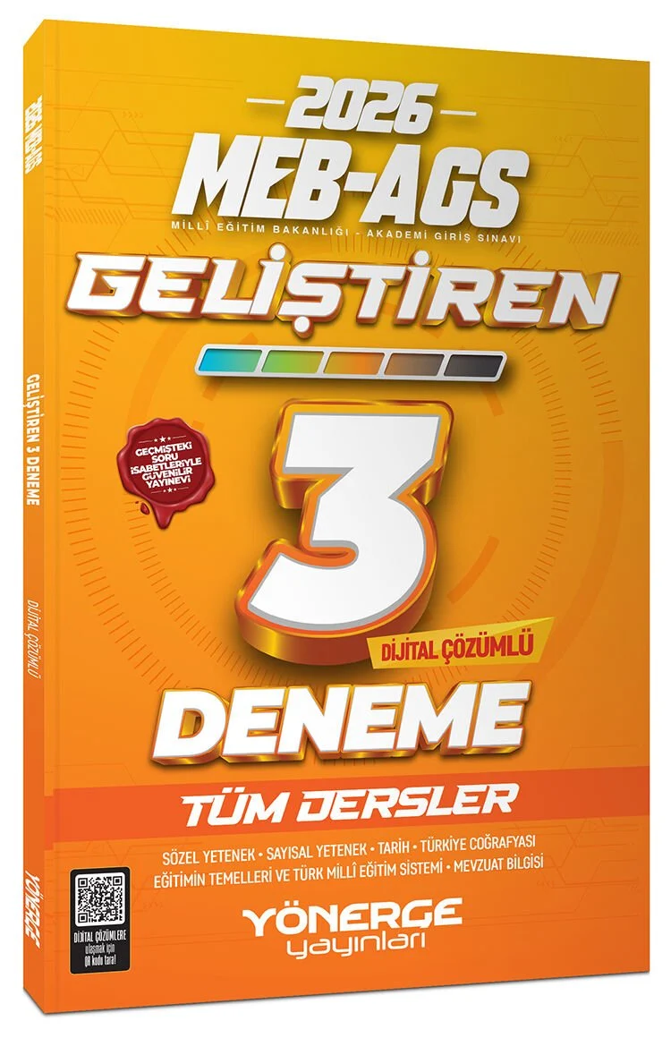 Yönerge 2026 MEB-AGS Tüm Dersler Geliştiren 3 Deneme Çözümlü Yönerge Yayınları