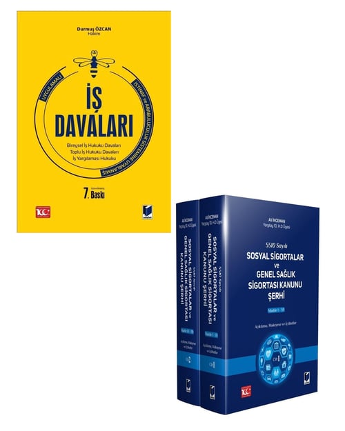 Adalet Yayınları Uygulamalı İş Davaları + Sosyal Sigortalar ve Genel Sağlık Sigortası Kanunu Şerhi Kampanya Seti
