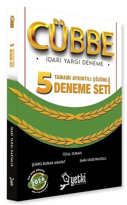 Yetki Yayınları İdari Hakimlik CÜBBE 5 Deneme Çözümlü 2026