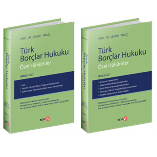 Beta Yayınevi Türk Borçlar Hukuku Özel Hükümler (Cevdet Yavuz)