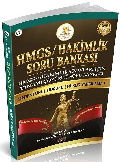 Savaş 2026 HMGS Hakimlik HUKAL Hukuk Alanları Akademisi Medeni Usul Hukuku Soru Bankası Çözümlü - Mustafa Karadeniz Savaş Yayınları