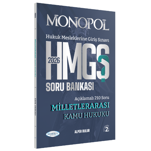 Monopol Yayınları 2026 HMGS Milletlerarası Kamu Hukuku Soru Bankası (Alper Bulur)