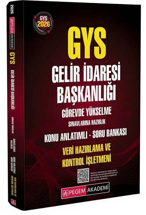 Pegem 2026 GYS Gelir İdaresi Başkanlığı Veri Hazırlama ve Kontrol İşletmeni Konu Anlatımlı Soru Bankası Görevde Yükselme Pegem Akademi Yayınları