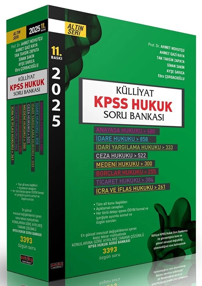 Savaş Yayınları 2025 KÜLLİYAT KPSS A Grubu Hukuk Altın Seri Soru Bankası Seti