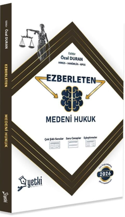 Yetki Yayınları 2026 Ezberleten Medeni Hukuk (Özal Duran)