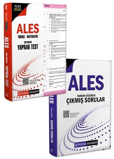 Pegem 2026 ALES Yaprak Test + Çıkmış Sorular 2 li Set Pegem Akademi Yayınları