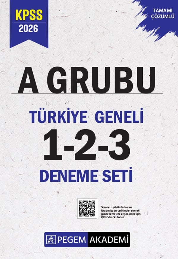 Pegem 2026 KPSS A Grubu Türkiye Geneli 3 Deneme Çözümlü (1-2-3) Pegem Akademi Yayınları