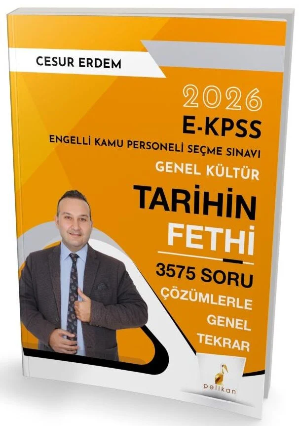 Pelikan 2026 EKPSS Tarihin Fethi 3575 Soru Genel Tekrar Çözümlü Pelikan Yayınları