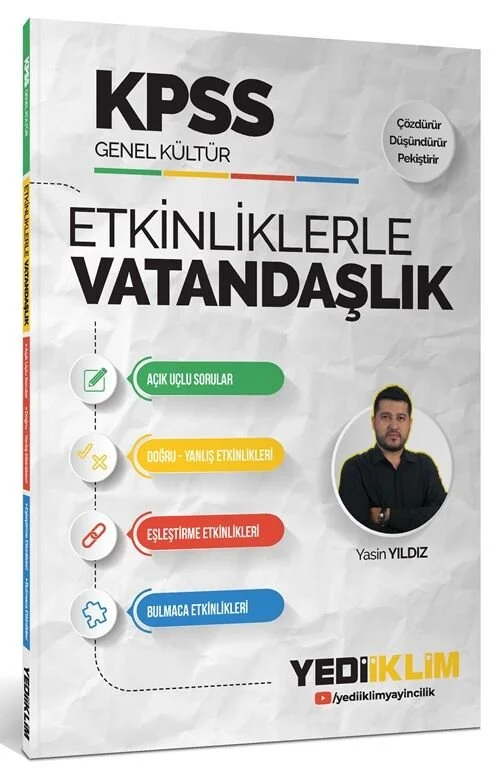 Yediiklim 2026 KPSS Etkinliklerle Vatandaşlık - Yasin Yıldız Yediiklim Yayınları