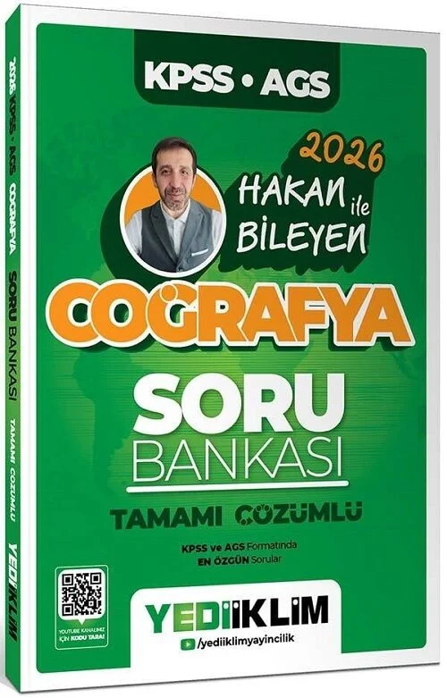 Yediiklim 2026 KPSS MEB-AGS Coğrafya Soru Bankası Çözümlü - Hakan Bileyen Yediiklim Yayınları