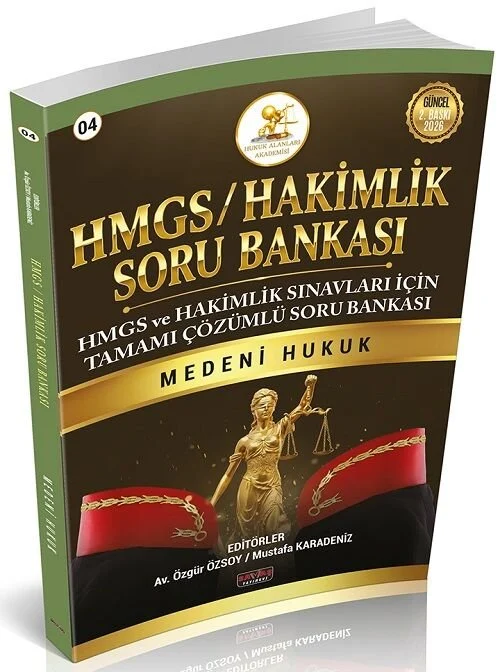 Savaş 2026 HMGS Hakimlik HUKAL Hukuk Alanları Akademisi Medeni Hukuk Soru Bankası Çözümlü - Mustafa Karadeniz Savaş Yayınları