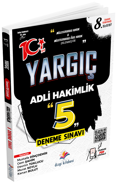 Dizgi Kitap Adli Hakimlik Yargıç 5 Deneme Çözümlü