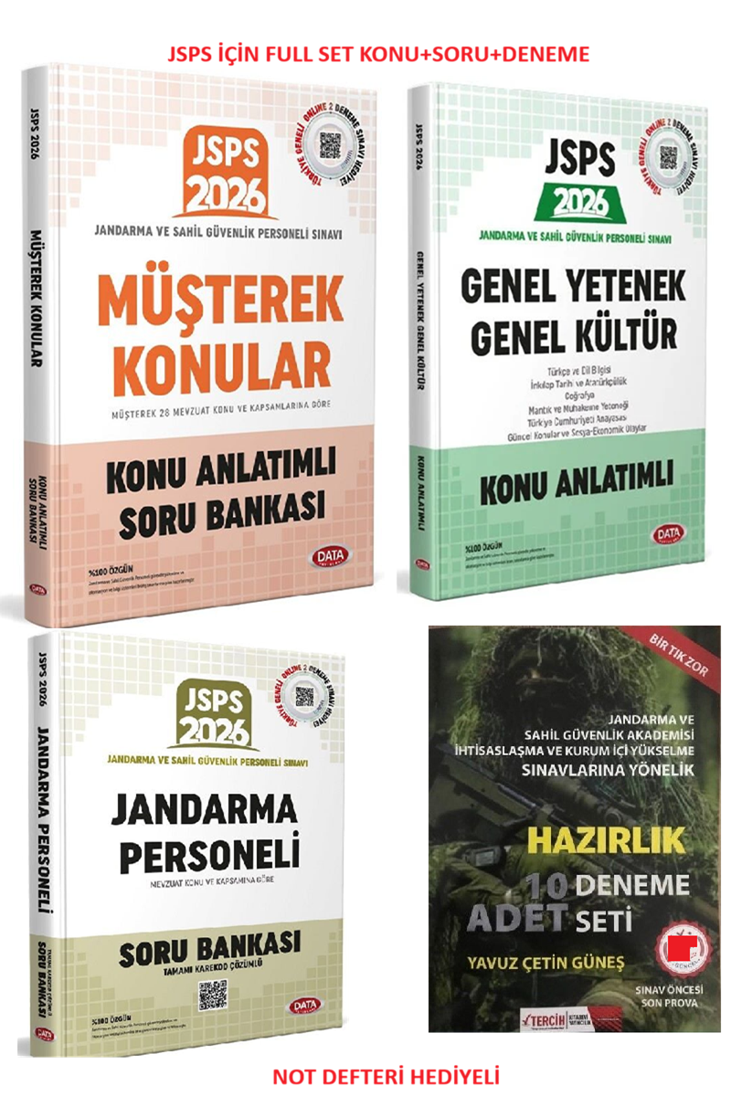 2026 JSPS Genel Yetenek ve Genel Kültür Konu+Müşterek Konular+SORU+DENEME 4 KİTAP