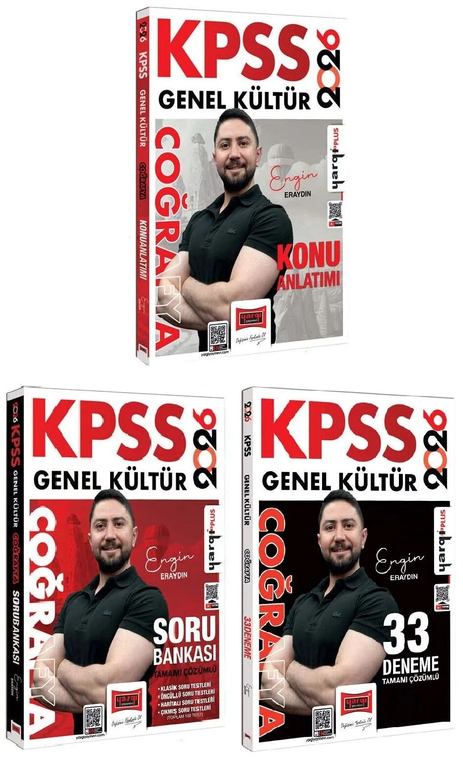 Yargı 2026 KPSS Coğrafya Konu Anlatımı + Soru Bankası + 33 Deneme 3 lü Set - Engin Eraydın Yargı Yayınları