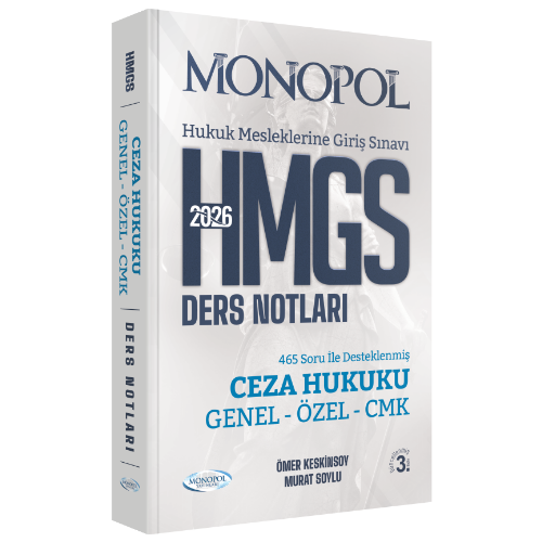 Monopol Yayınları 2026 HMGS Ceza Hukuku, Genel-Özel-CMK Ders Notları (Ömer Keskinsoy, Murat Soylu)
