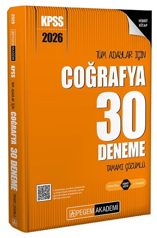 Pegem 2026 KPSS Coğrafya 30 Deneme Çözümlü Pegem Akademi Yayınları