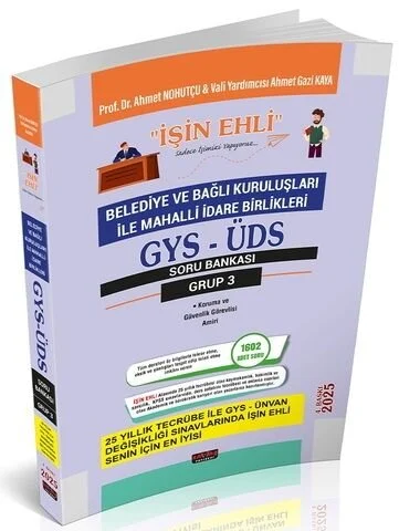 Savaş 2025 GYS ÜDS Belediye ve Bağlı Kuruluşları Mahalli İdareler Grup 3 Soru Bankası Görevde Yükselme Ünvan Değişikliği 4. Baskı - Ahmet Nohutçu Savaş Yayınları