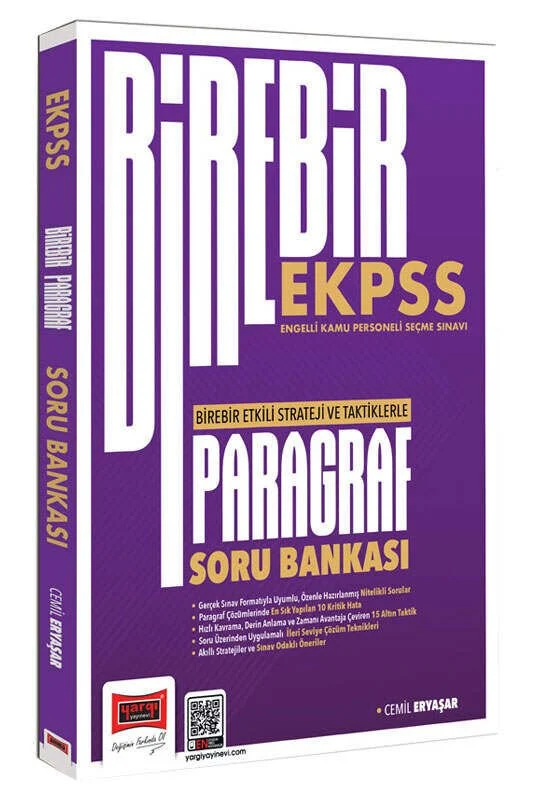 Yargı EKPSS Paragraf BİREBİR Soru Bankası Çözümlü - Cemil Eryaşar Yargı Yayınları