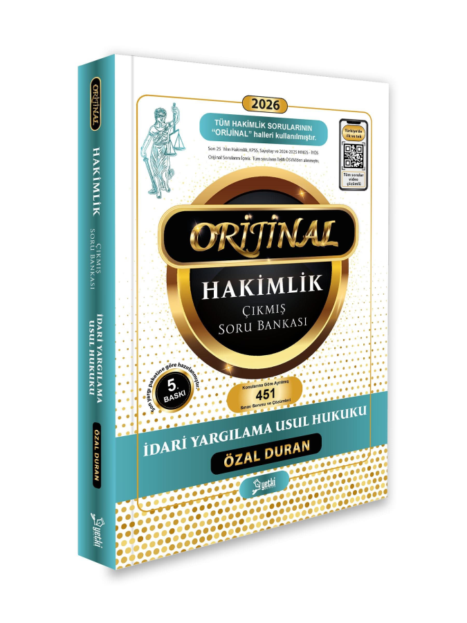 Yetki Yayınları 2026 Hakimlik Kaymakamlık KPSS İcra Müdürlüğü İdari Yargılama Usul Hukuku ORJİNAL Çıkmış Soru Bankası (Özal Duran)