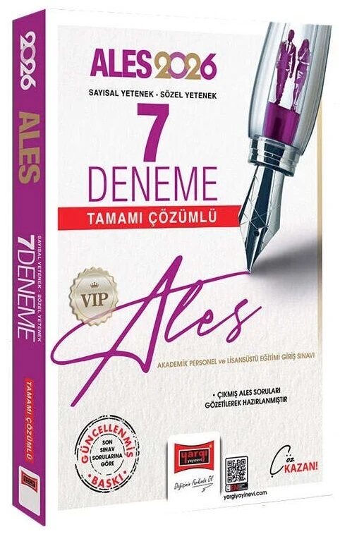 Yargı 2026 ALES VIP 7 Deneme Çözümlü Yargı Yayınları