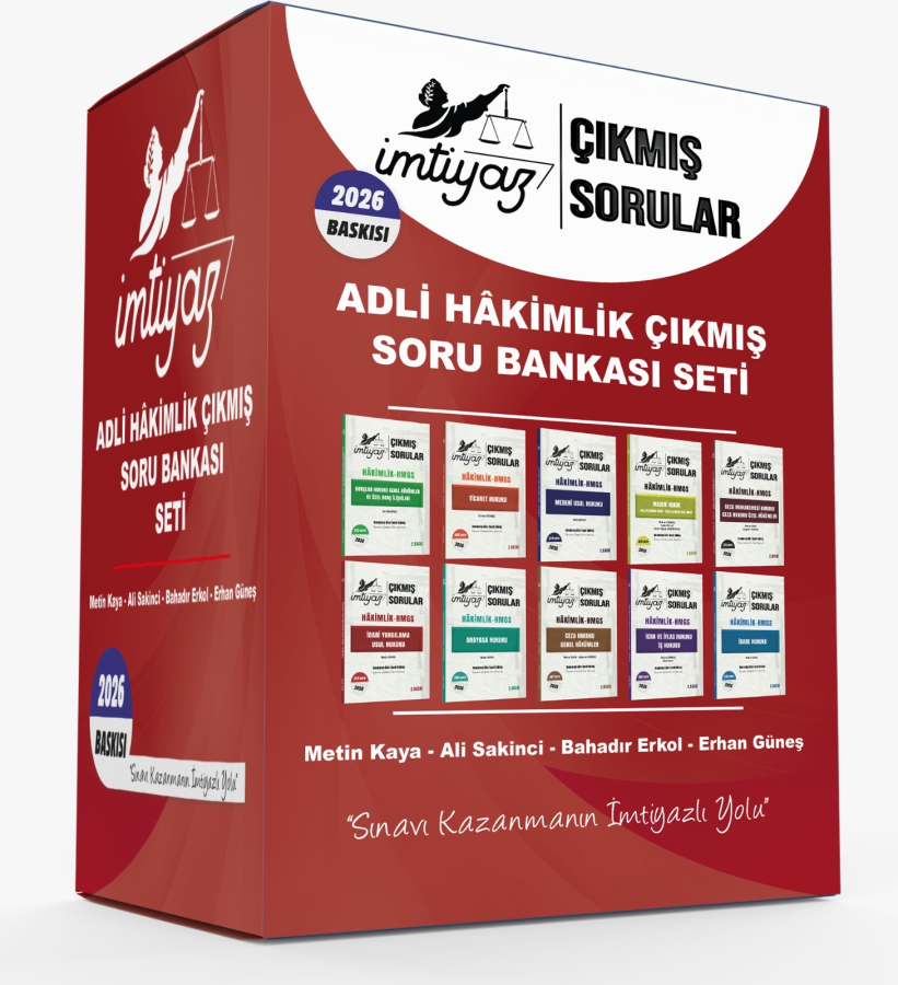 İMTİYAZ 2026 Adli Hakimlik Çıkmış Sorular Seti (Metin Kaya, Bahadır Erkol, Ali Sakinci, Erhan Güneş) İmtiyaz Yayıncılık