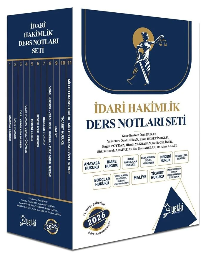 Yetki Yayınları 2026 İdari Hakimlik Ders Notları Seti