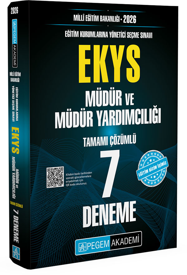 Pegem 2026 MEB EKYS Müdür ve Yardımcılığı 7 Deneme Çözümlü Pegem Akademi Yayınları
