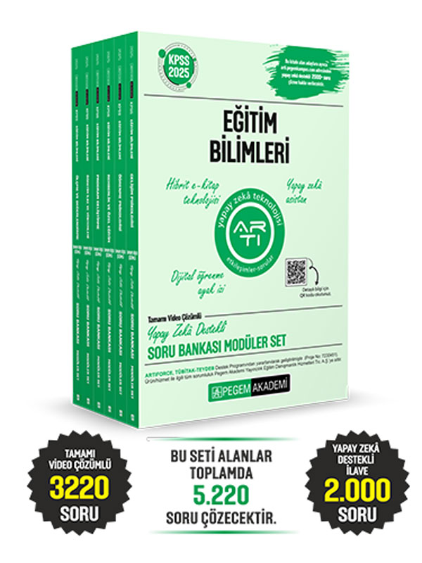 Pegem Akademi Yayıncılık 2025 KPSS Eğitim Bilimleri Tamamı Video Çözümlü Soru Bankası Modüler Seti - (6 Kitap)