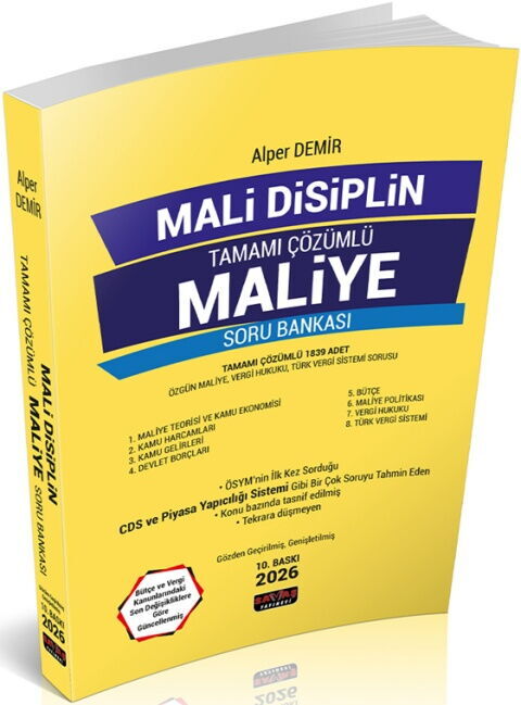 Savaş Yayınevi Mali Disiplin Maliye Soru Bankası (Alper Demir)