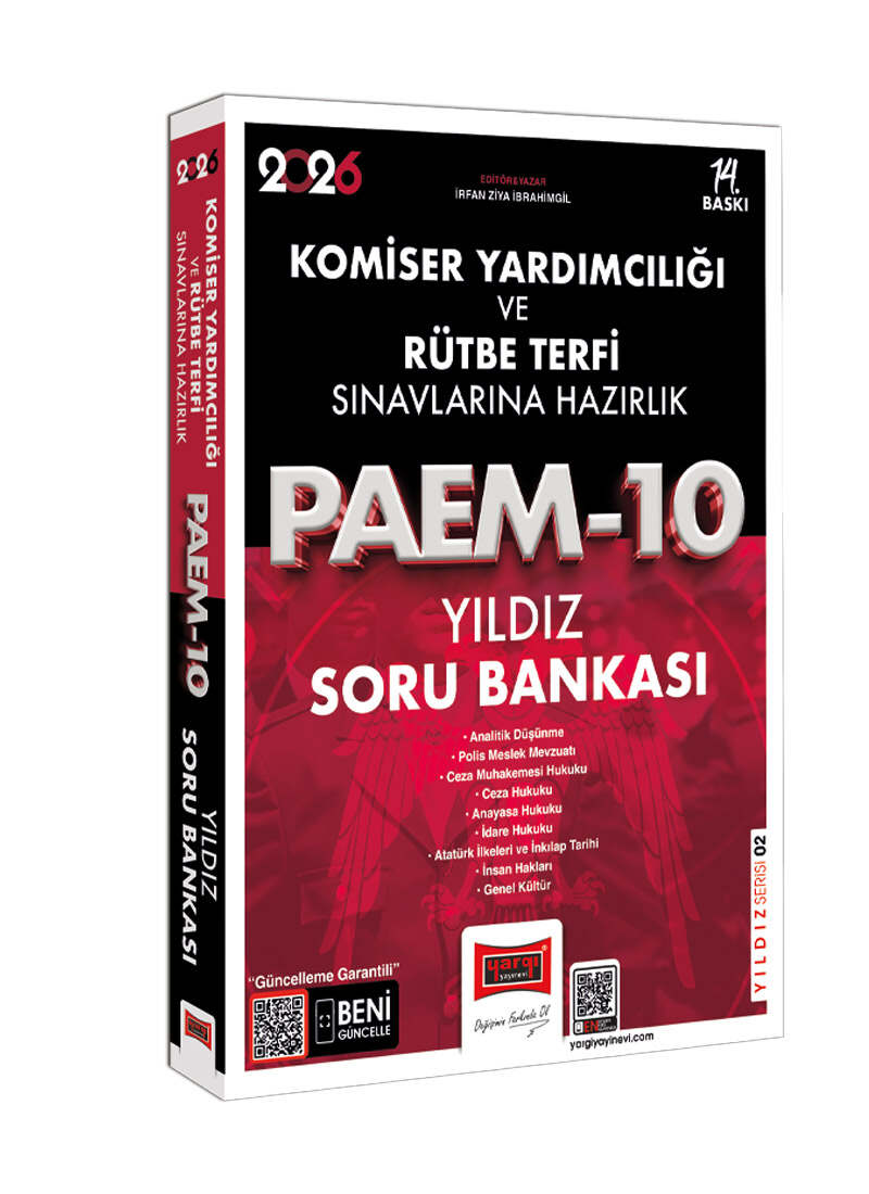 Yargı 2026 Komiser Yardımcılığı ve Rütbe Terfi PAEM-10 Yıldız Soru Bankası Çözümlü Yargı Yayınları