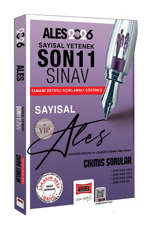 Yargı Yayınları 2026 ALES VIP Sayısal Yetenek Çıkmış Sorular Son 11 Sınav Çözümlü