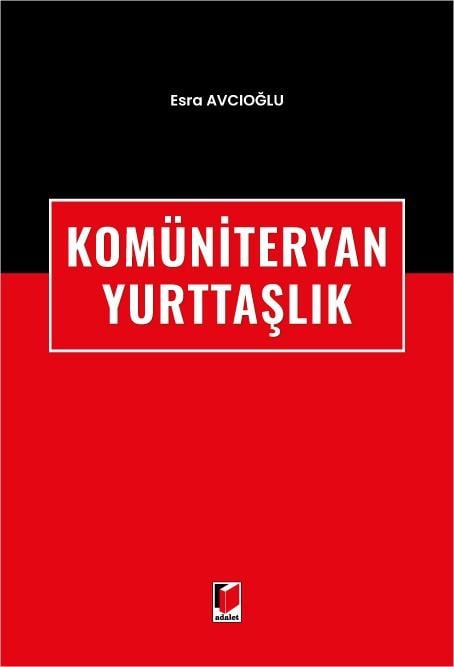 Adalet Yayınevi Komüniteryan Yurttaşlık Esra Avcıoğlu Ekim 2025