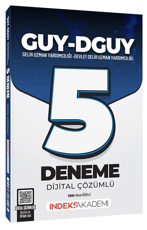 İndeks Akademi 2026 GUY-DGUY Gelir Uzman Yardımcılığı 5 Deneme Çözümlü - Murat Güzelli İndeks Akademi Yayıncılık