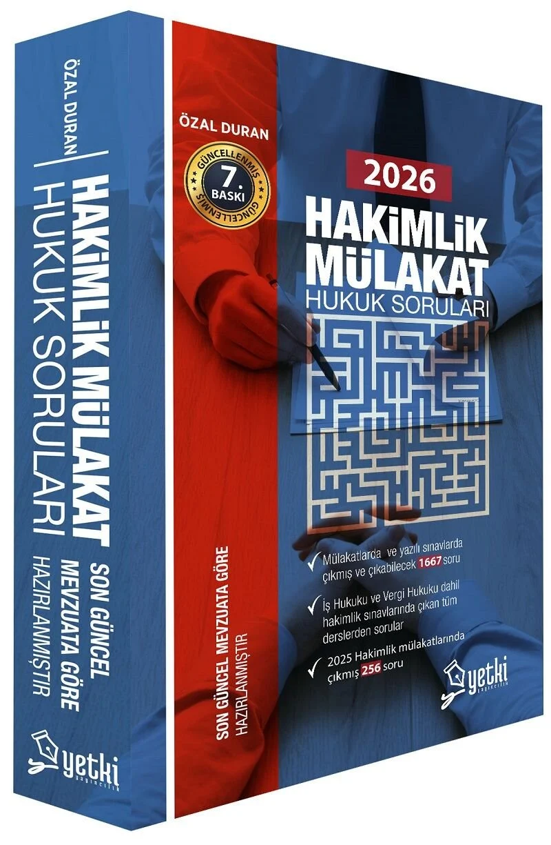 Yetki 2026 Hakimlik Mülakat Hukuk Soruları 7. Baskı - Özal Duran Yetki Yayıncılık