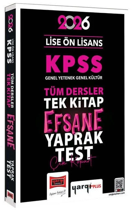 Yargı Yayınları 2026 KPSS Lise Ön Lisans Efsane Yaprak Test
