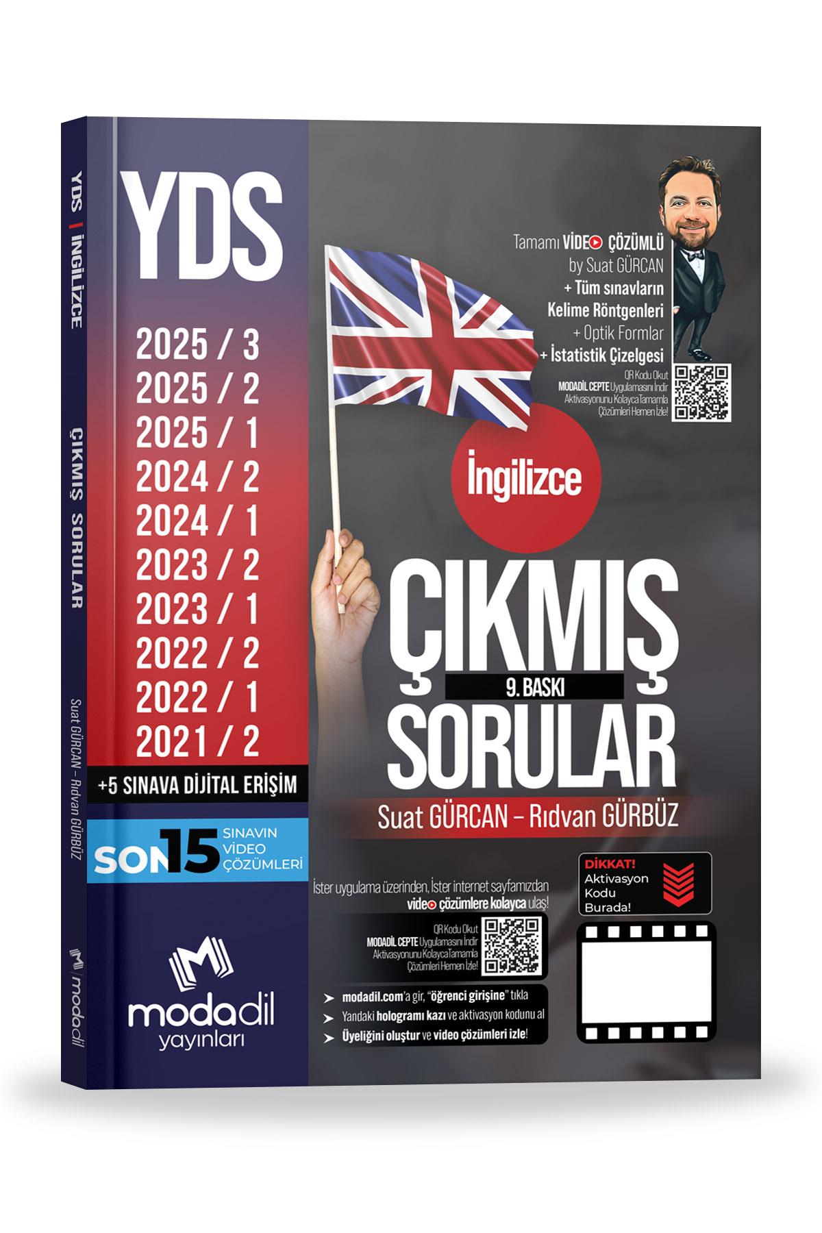 Modadil Yayınları YDS İngilizce Çıkmış Sorular Son 10 Sınav-Suat Gürcan-Rıdvan Yılmaz