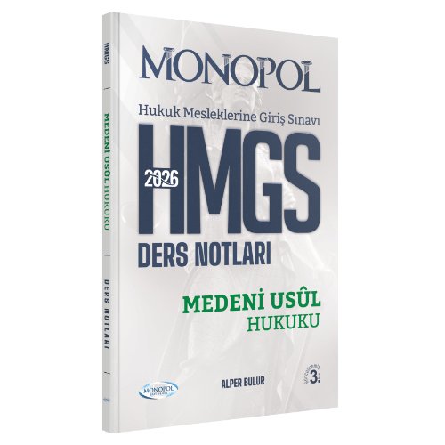 Monopol Yayınları 2026 HMGS Medeni Usul Hukuku Ders Notları (Alper Bulur)