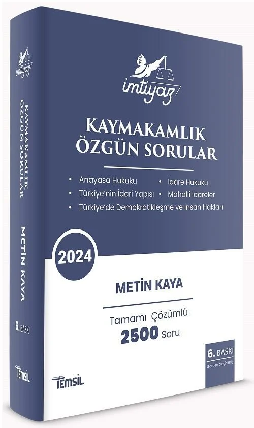 Temsil Yayınları Kaymakamlık İMTİYAZ Özgün Sorular Soru Bankası Çözümlü (Metin Kaya)