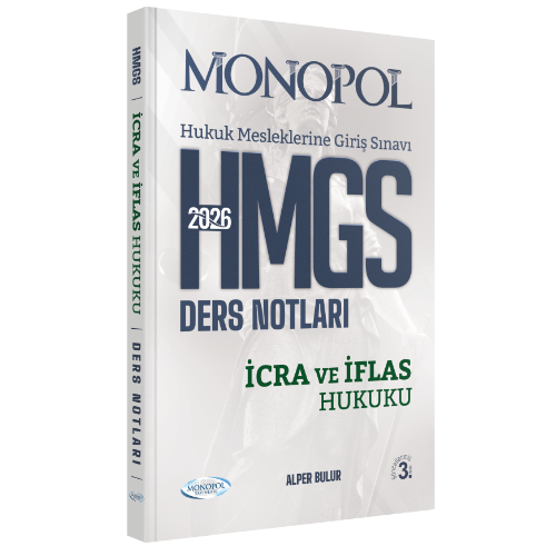 Monopol Yayınları 2026 HMGS İcra ve İflas Hukuku Ders Notları (Alper Bulur)