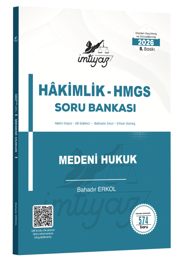 İMTİYAZ 2026 HMGS Hakimlik Medeni Hukuk Soru Bankası Bahadır Erkol