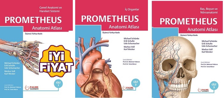 Palme Yayınevi Prometheus Anatomi Atlası 3 Cilt Takım Mehmet Yıldırım