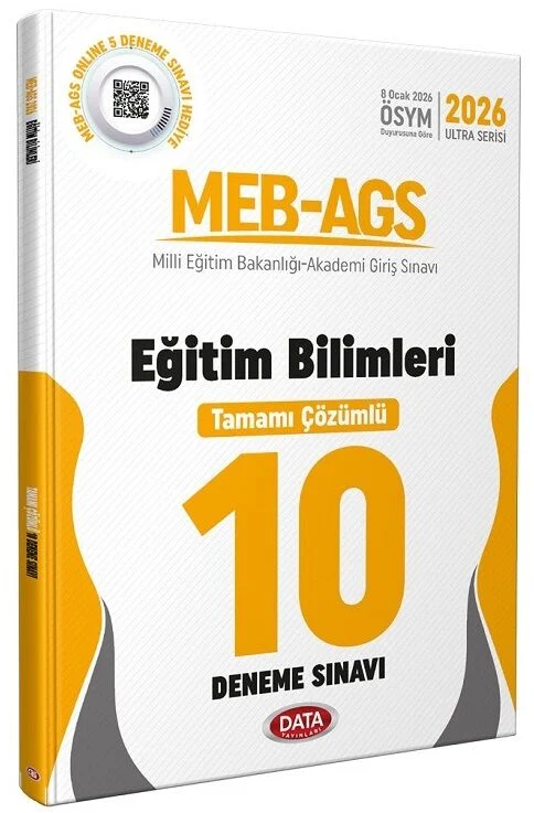 YENİ AGS - Data 2026 MEB-AGS Eğitim Bilimleri 10 Deneme Çözümlü Ultra Serisi Data Yayınları