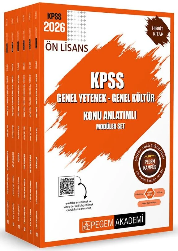 Pegem Yayınları 2026 KPSS Ön Lisans Konu Anlatımlı Modüler Set