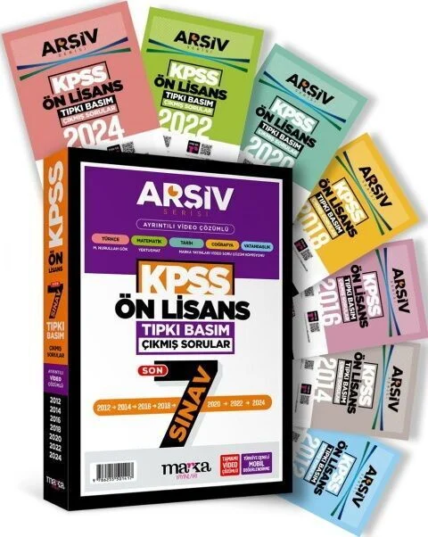 Marka KPSS Ön Lisans Çıkmış Sorular Son 7 Yıl Tıpkı Basım Çözümlü ARŞİV Serisi Marka Yayınları