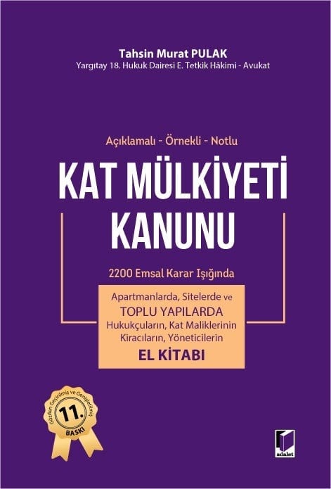 Adalet Yayınevi Kat Mülkiyeti Kanunu El Kitabı T. Murat Pulak Mayıs 2026