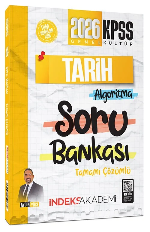 İndeks Akademi 2026 KPSS Tarih Algoritma Soru Bankası Çözümlü - Aydın Yüce İndeks Akademi Yayıncılık