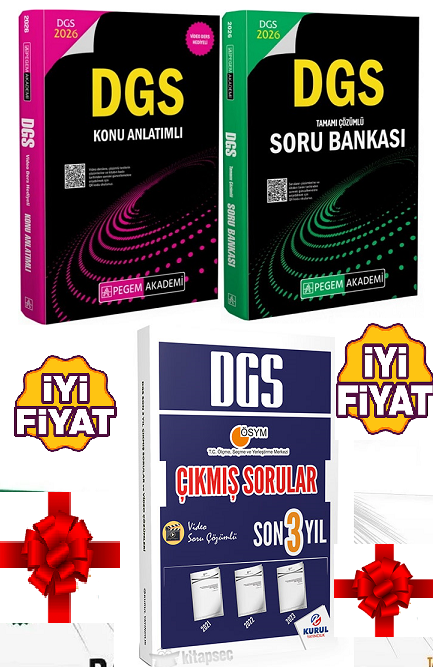 Pegem Akademi 2026 DGS Konu - DGS Soru Bankası - DGS Son 3 Yıl Çıkmış Hediyeli (3.Kitap)