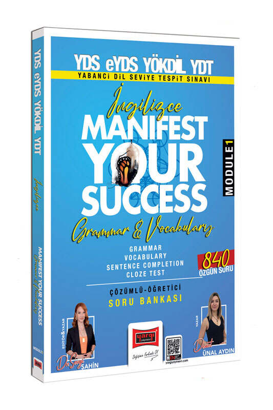 Yargı YDS EYDS YÖKDİL YDT İngilizce Manifest Your Success Grammar and Vocabulary Soru Bankası Module-1 - Sevgi Şahin Yargı Yayınları
